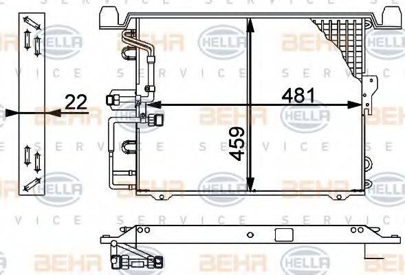 BEHR HELLA SERVICE 8FC351317331 Конденсатор, кондиціонер