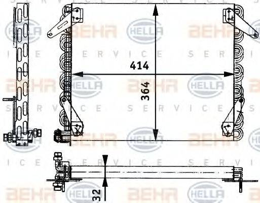 BEHR HELLA SERVICE 8FC351317381 Конденсатор, кондиціонер