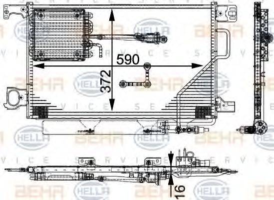 BEHR HELLA SERVICE 8FC351317491 Конденсатор, кондиціонер