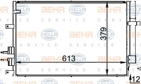 BEHR HELLA SERVICE 8FC351318391 Конденсатор, кондиціонер