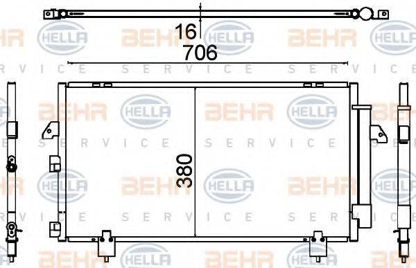 BEHR HELLA SERVICE 8FC351318711 Конденсатор, кондиціонер