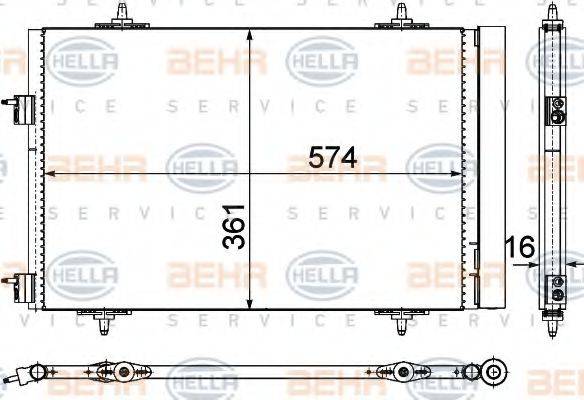 BEHR HELLA SERVICE 8FC351319441 Конденсатор, кондиціонер