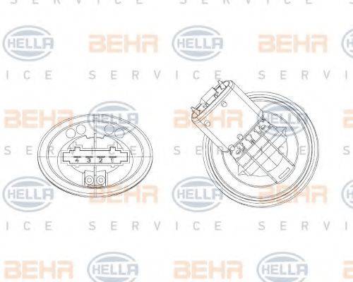 BEHR HELLA SERVICE 5HL351321301 Регулятор, вентилятор салону