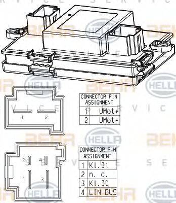 BEHR HELLA SERVICE 5HL351321541 Регулятор, вентилятор салону