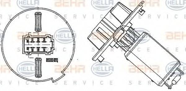 BEHR HELLA SERVICE 9ML351321551 Опір, вентилятор салону