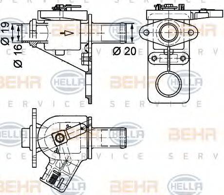 BEHR HELLA SERVICE 9XL351328181 Регулюючий клапан охолоджувальної рідини