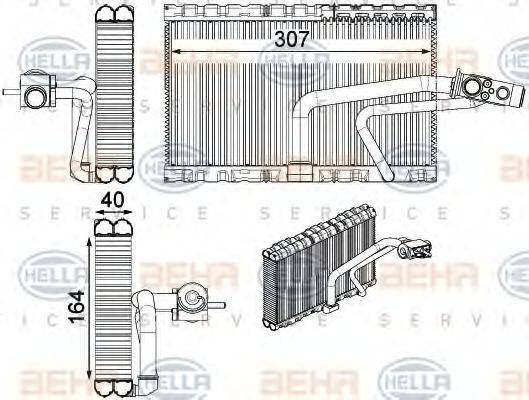 BEHR HELLA SERVICE 8FV351331271 Випарник, кондиціонер