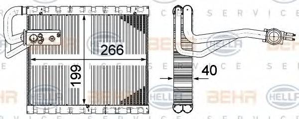 BEHR HELLA SERVICE 8FV351331491 Випарник, кондиціонер