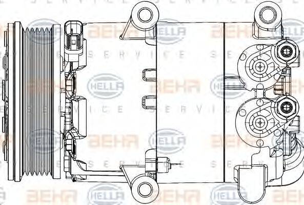 BEHR HELLA SERVICE 8FK351334421 Компресор, кондиціонер