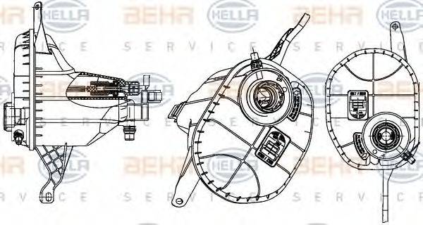 BEHR HELLA SERVICE 8MA376704001 Компенсаційний бак, охолоджуюча рідина