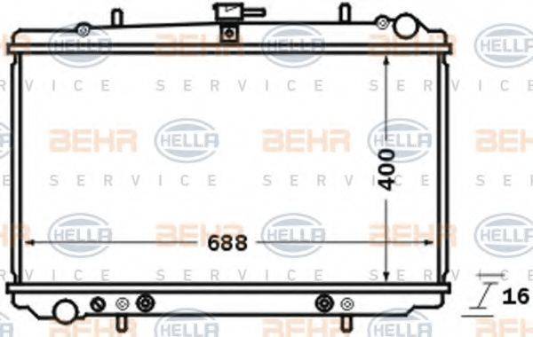 BEHR HELLA SERVICE 8MK376704681 Радіатор, охолодження двигуна