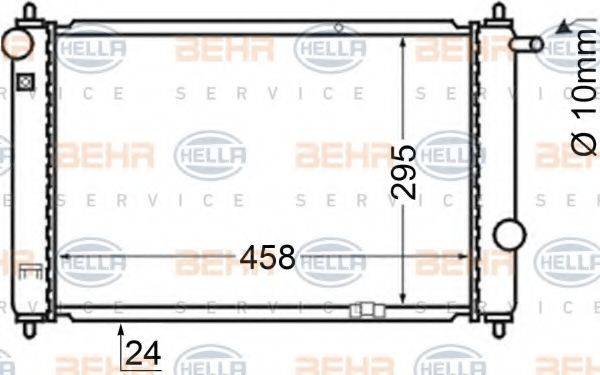 BEHR HELLA SERVICE 8MK376704761 Радіатор, охолодження двигуна