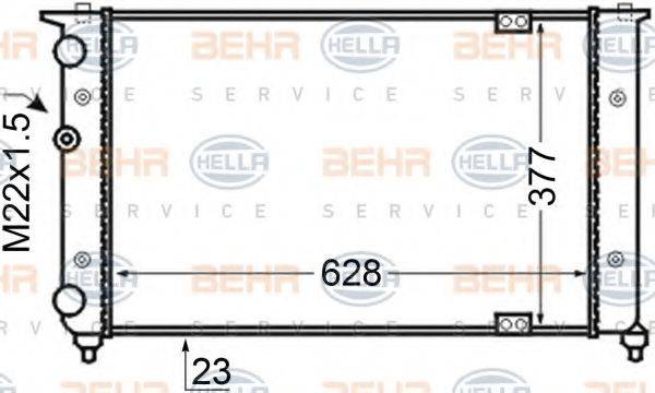 BEHR HELLA SERVICE 8MK376705561 Радіатор, охолодження двигуна