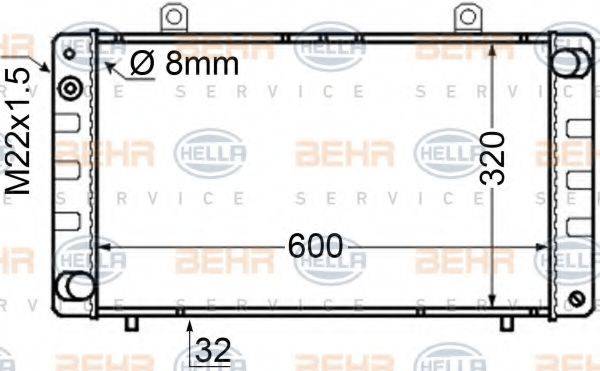 BEHR HELLA SERVICE 8MK376705651 Радіатор, охолодження двигуна