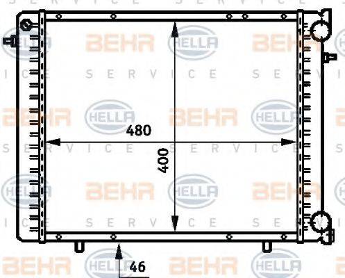 BEHR HELLA SERVICE 8MK376706211 Радіатор, охолодження двигуна