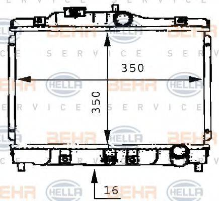 BEHR HELLA SERVICE 8MK376706691 Радіатор, охолодження двигуна