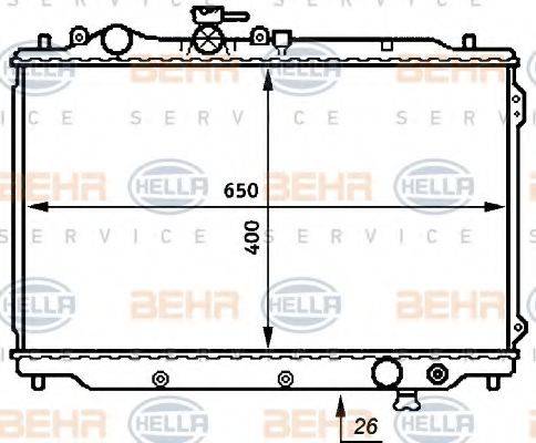 BEHR HELLA SERVICE 8MK376706711 Радіатор, охолодження двигуна