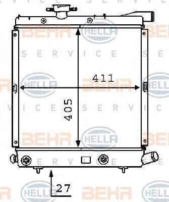 BEHR HELLA SERVICE 8MK376707481 Радіатор, охолодження двигуна