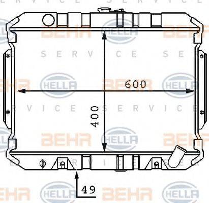 BEHR HELLA SERVICE 8MK376707581 Радіатор, охолодження двигуна