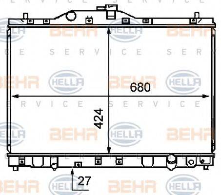 BEHR HELLA SERVICE 8MK376708011 Радіатор, охолодження двигуна