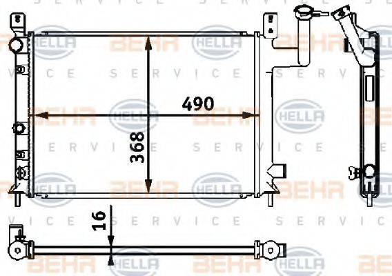 BEHR HELLA SERVICE 8MK376708141 Радіатор, охолодження двигуна