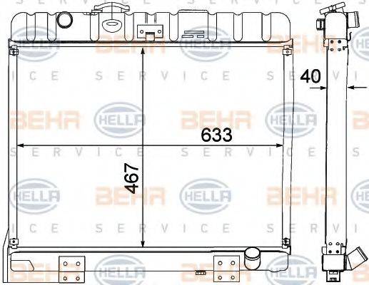 BEHR HELLA SERVICE 8MK376709361 Радіатор, охолодження двигуна