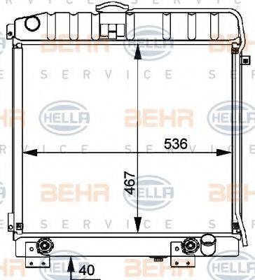 BEHR HELLA SERVICE 8MK376709481 Радіатор, охолодження двигуна