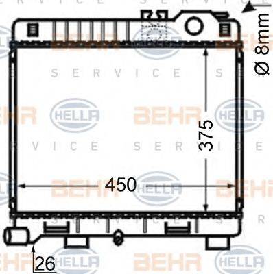 BEHR HELLA SERVICE 8MK376710181 Радіатор, охолодження двигуна