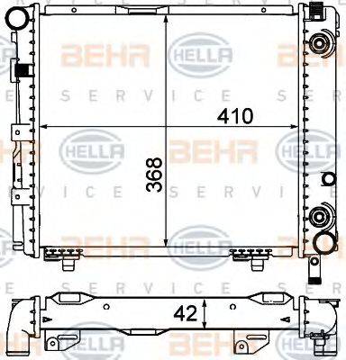 BEHR HELLA SERVICE 8MK376712151 Радіатор, охолодження двигуна