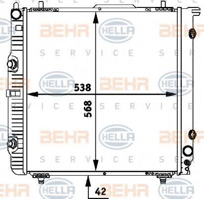 BEHR HELLA SERVICE 8MK376712331 Радіатор, охолодження двигуна