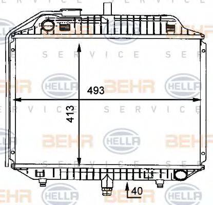 BEHR HELLA SERVICE 8MK376712411 Радіатор, охолодження двигуна