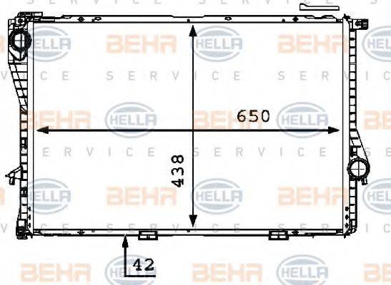 BEHR HELLA SERVICE 8MK376712511 Радіатор, охолодження двигуна