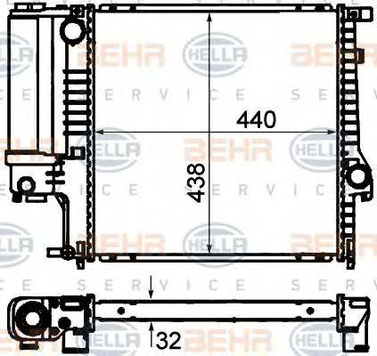 BEHR HELLA SERVICE 8MK376713121 Радіатор, охолодження двигуна