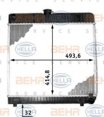 BEHR HELLA SERVICE 8MK376713211 Радіатор, охолодження двигуна