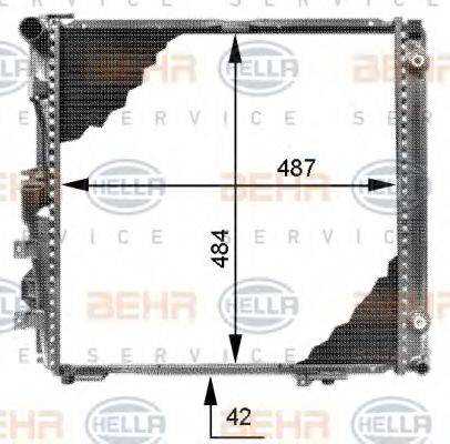 BEHR HELLA SERVICE 8MK376713291 Радіатор, охолодження двигуна