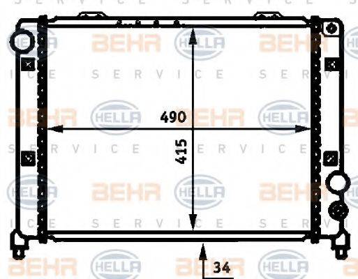 BEHR HELLA SERVICE 8MK376713641 Радіатор, охолодження двигуна