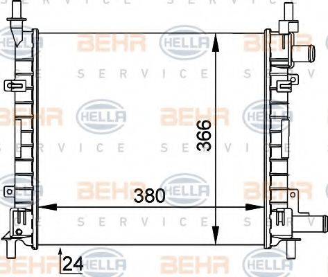 BEHR HELLA SERVICE 8MK376714251 Радіатор, охолодження двигуна