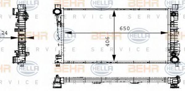 BEHR HELLA SERVICE 8MK376714331 Радіатор, охолодження двигуна