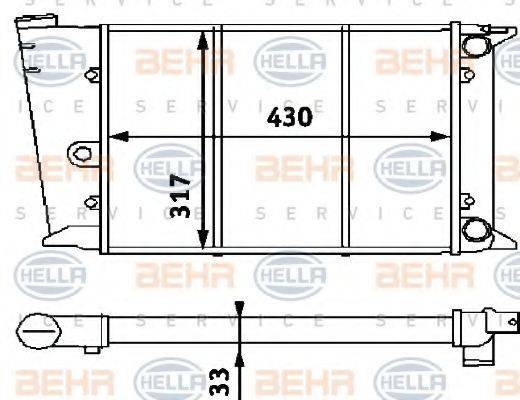 BEHR HELLA SERVICE 8MK376715291 Радіатор, охолодження двигуна