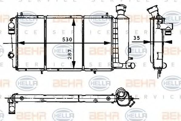 BEHR HELLA SERVICE 8MK376715371 Радіатор, охолодження двигуна