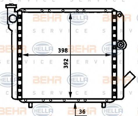 BEHR HELLA SERVICE 8MK376715491 Радіатор, охолодження двигуна