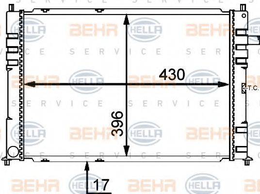 BEHR HELLA SERVICE 8MK376715641 Радіатор, охолодження двигуна