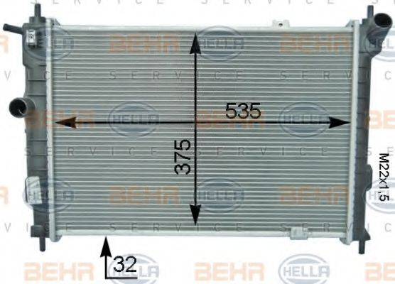 BEHR HELLA SERVICE 8MK376716091 Радіатор, охолодження двигуна