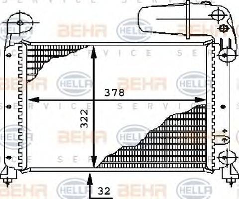 BEHR HELLA SERVICE 8MK376716341 Радіатор, охолодження двигуна