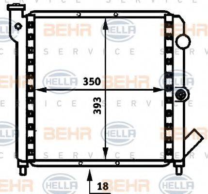 BEHR HELLA SERVICE 8MK376716381 Радіатор, охолодження двигуна