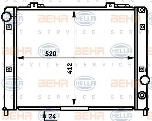 BEHR HELLA SERVICE 8MK376716691 Радіатор, охолодження двигуна