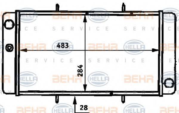 BEHR HELLA SERVICE 8MK376717161 Радіатор, охолодження двигуна