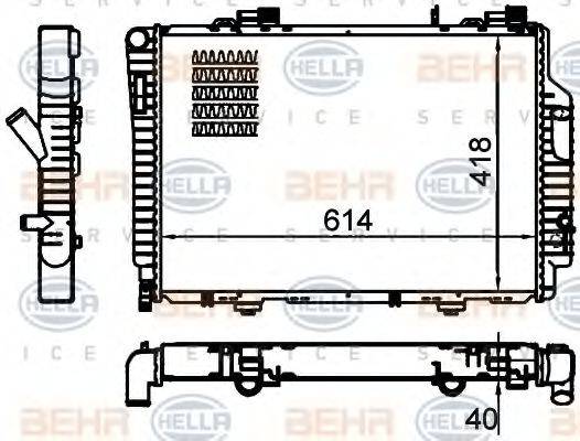 BEHR HELLA SERVICE 8MK376717264 Радіатор, охолодження двигуна