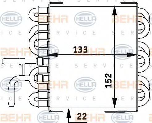 BEHR HELLA SERVICE 8MK376717411 Паливний радіатор