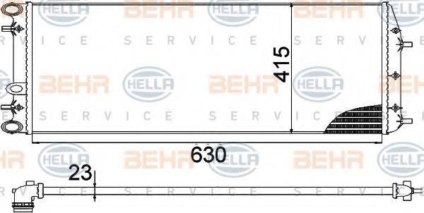 BEHR HELLA SERVICE 8MK376717701 Радіатор, охолодження двигуна